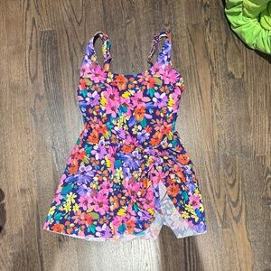 Cupshe Scoop Neck Tie One Piece Swim Dress